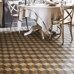 La versione esagonale proposta da Fap Ceramiche nella collezione Firenze