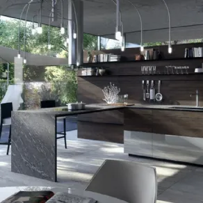 Cucina con penisola Trail di Poliform