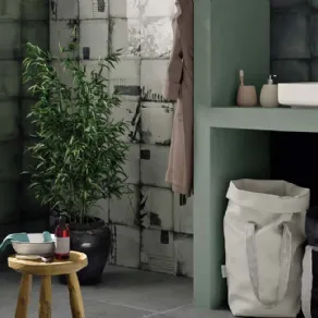 Iris Ceramiche, rivestimento bagno FREEHAND green blue
