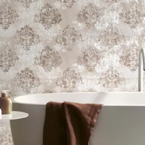 Ceramiche ragno decorate Collezione Resina  Modello Damascato