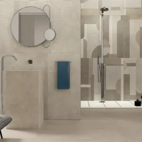 La collezione GEO di Ceramiche Keope riprende le tonalita' neutre e naturali della terra
