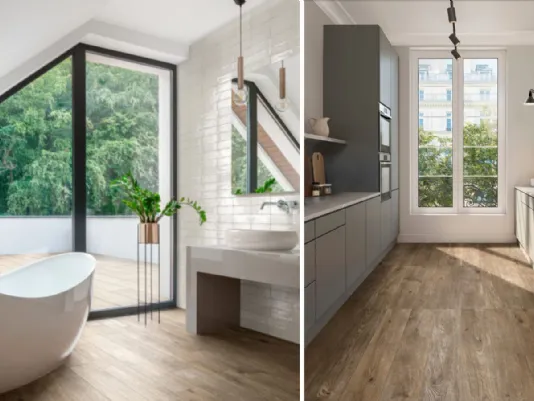 Pavimento della collezione Treverk di Marazzi