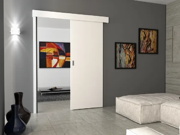 La qualità degli spazi con la porta scorrevole esterno muro