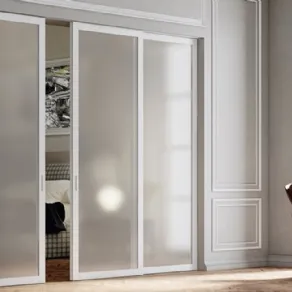 LITE, porta scorrevole  in vetro satinato di Ghizzi & Benatti, collezione Entry