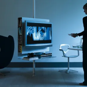 Mobile tv girevole