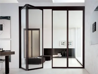 Porta a pieghevole vetro