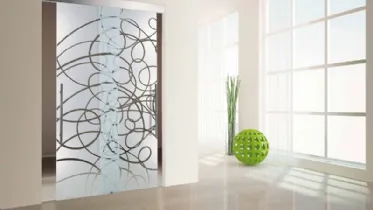 porte in vetro decorate moderne