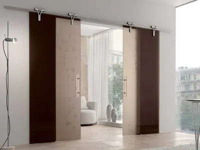 Porta interna scorrevole in vetro