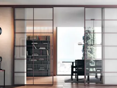 porte scorrevoli esterno muro ferrero legno scenario