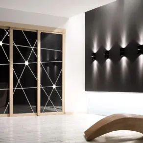 Porte scorrevoli vetro e legno