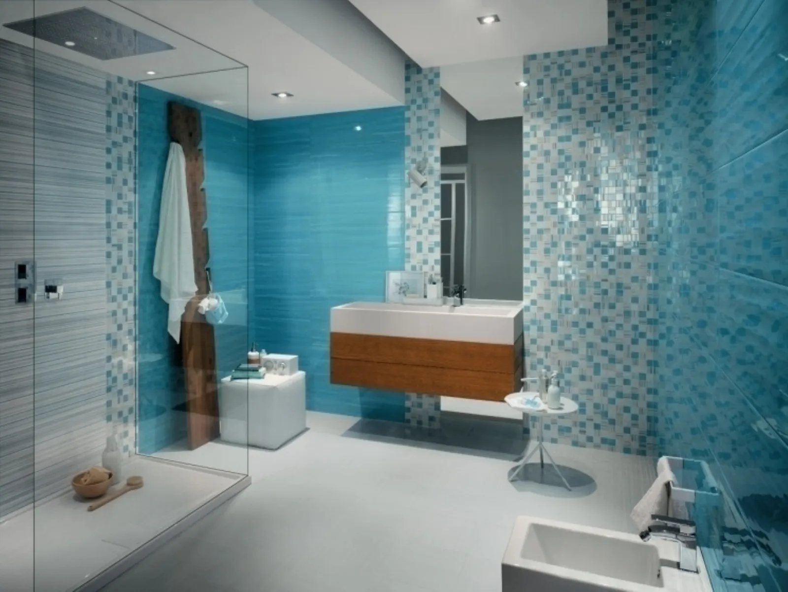 Дизайн ванны кафелем фото. Плитка Fap sole Azzurro. Fap Ceramiche sole плитка. Интерьер ванной. Современная плитка для ванной.