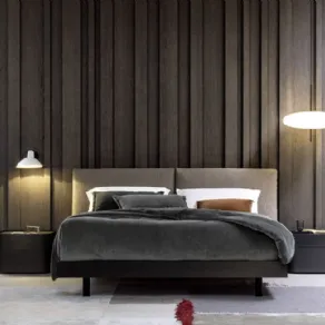 Twice di Novamobili, letto moderno con testiera imbottita