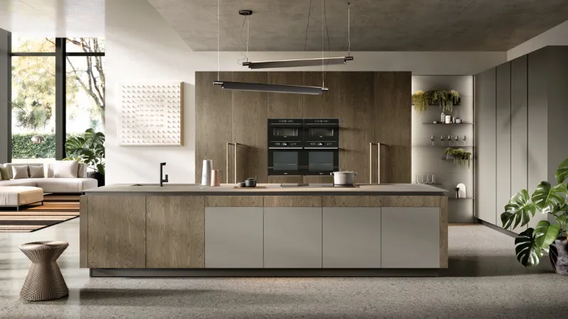 Natural 1, Cucina con isola di Moretti Compact Cucine