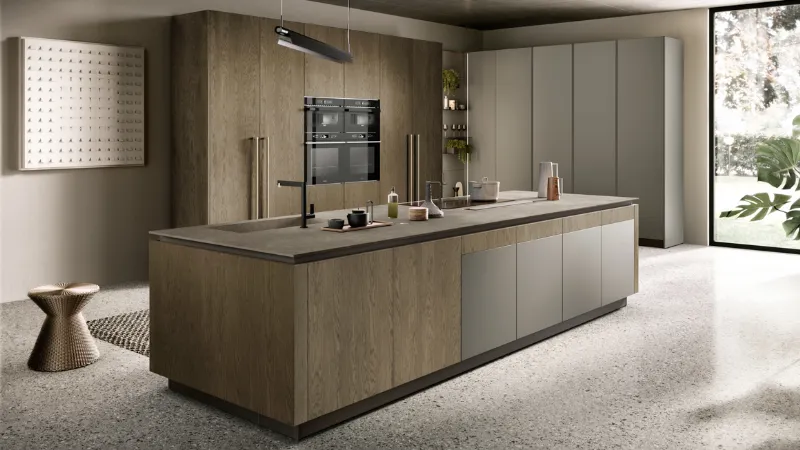 Natural 1, Cucina con isola di Moretti Compact Cucine