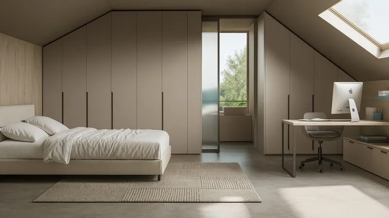 Armadio su misura per mansarda