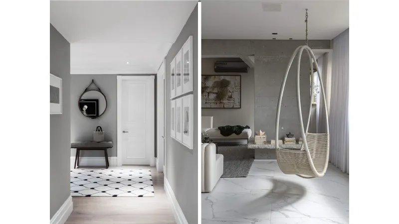 Il grigio chiaro che riprende i toni del marmo e delle pietre naturali è uno dei toni neutri per eccellenza di questo 2021