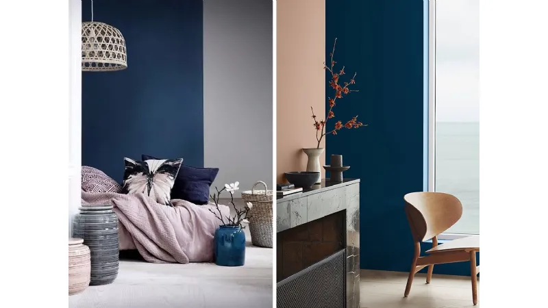 È profondo, magico, elegante, il blu scuro piace in soggiorno ma anche in camera da letto