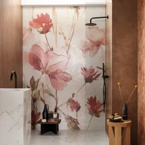 Flower Corten, decoro floreale di FAP Ceramiche