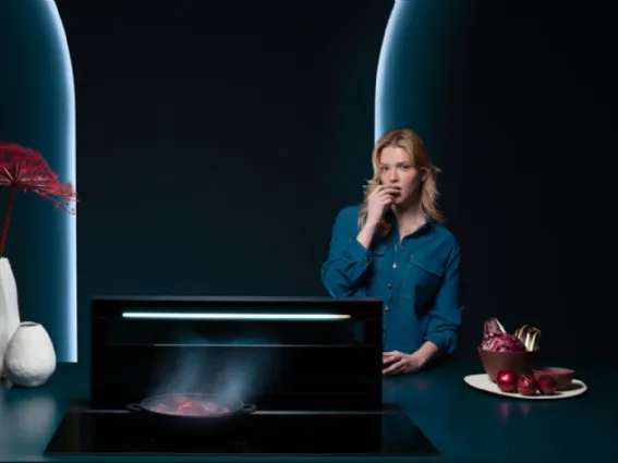 Level One, sistema di cottura con aspirazione integrata di Falmec