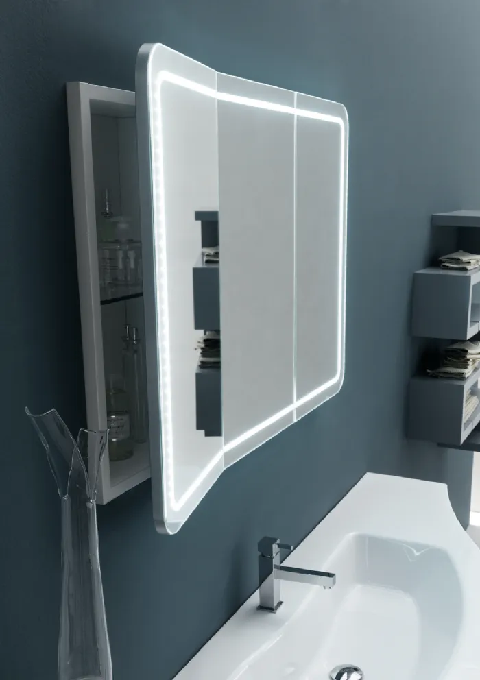 Specchio con contenitore Arcom, Area Bath Prezioso Casa