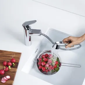 Rubinetto Eurodisc Cosmopolitan di Grohe con doccetta estaibile