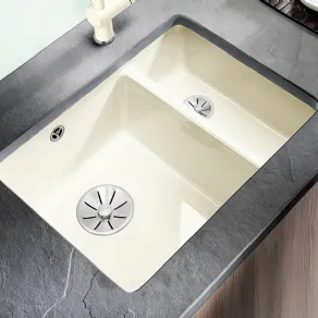 Lavello sottopiano a doppia vasca, marca Blanco