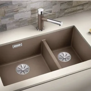 Lavello Subline -U a una vasca e mezzo sottotop in Silgranit® di Blanco