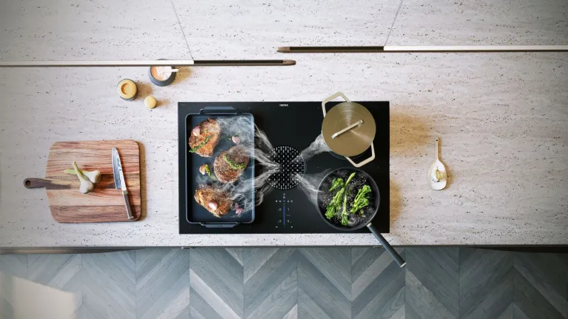 BORA Pure, piano cottura con aspirazione integrata