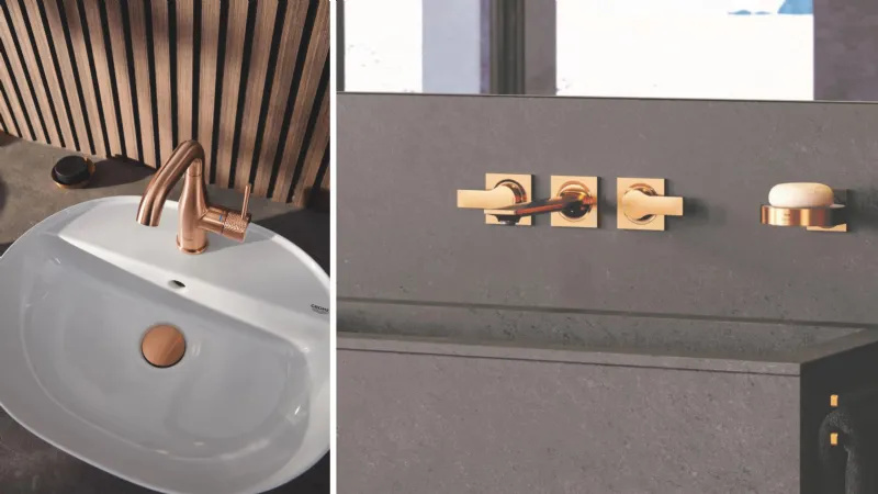 Grohe Essence, rubinetti con finitura lucida o spazzolata Oro Rosa