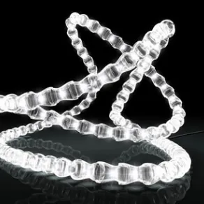 lampada composta da un tubo luminoso creato a partire da segmenti di policarbonato trasparente