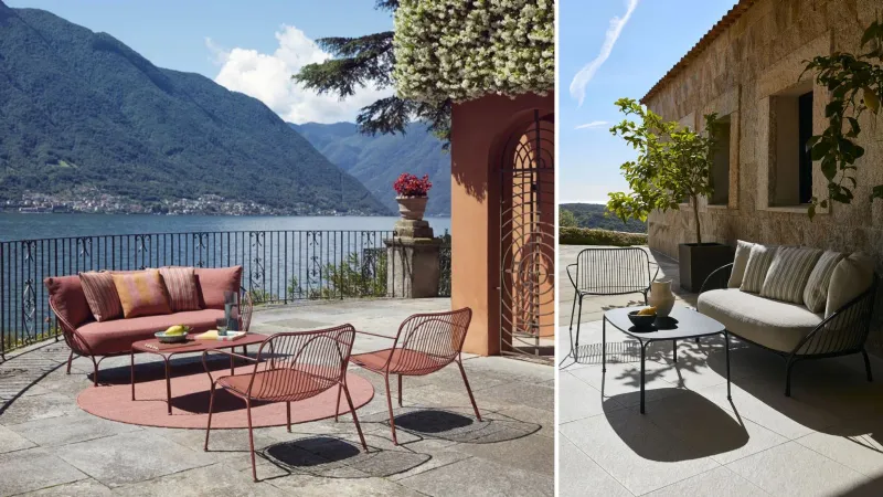 Hiray sofa di  Kartell - Struttura in acciaio zincato