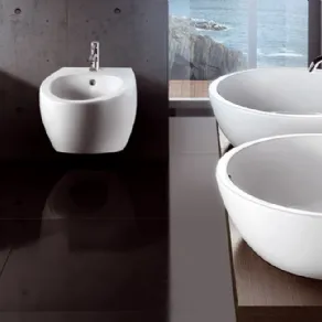 Arredo bagno completo in ceramica OVAL By A. e T. Italia, collezione Orizzonti