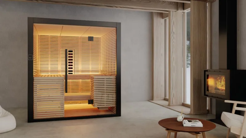 Kinedo - Next Level Dual, sauna combinata con stufa e raggi infrarossi