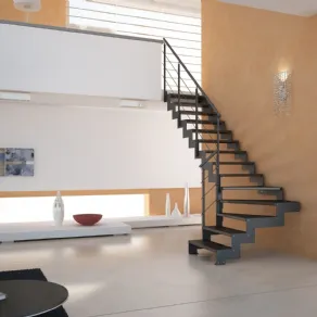 Un esempio di scala in ferro moderna