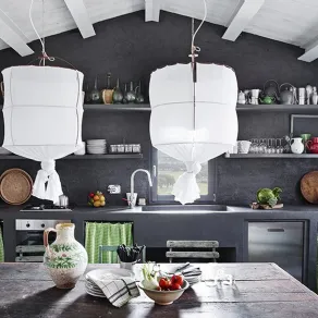 È in stile rustico questa cucina in muratura, foto Kristian Septimius Krogh