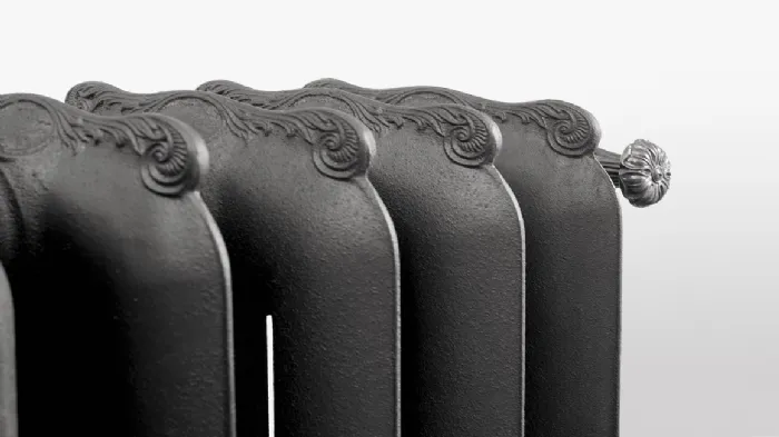 Particolare vintage del Tiffany radiatore in ghisa di Scirocco