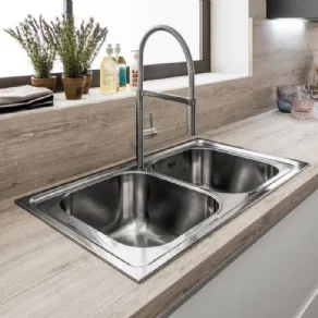 Top effetto Quercia Grigia della cucina Dakota di Arrex