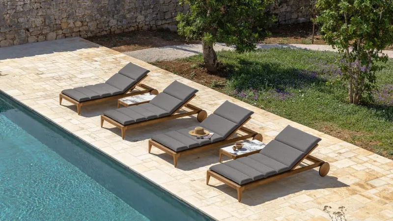 Lettino Cruise Teak di Talenti