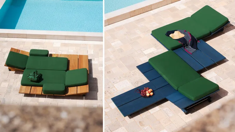 Roda - Lettino prendisole Eolie in Iroko