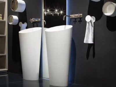 Il lavabo in Solid Surface Smooth di Rifra