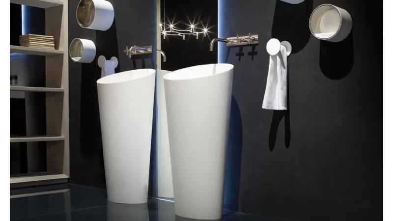 Il lavabo in Solid Surface Smooth di Rifra