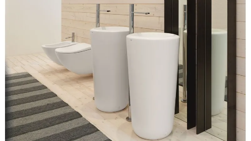 Lavabo Fluid di Ceramica Cielo
