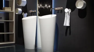 Il lavabo in Solid Surface Smooth di Rifra