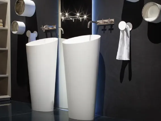 Il lavabo in Solid Surface Smooth di Rifra