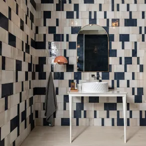 Rice di Marazzi è la collezione formato mattoncino da mixare nei colori e nelle dimensioni