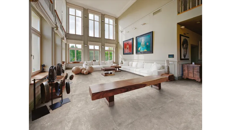 Tagina riscopre l'effetto pietra naturale con la collezione in gres porcellanato 90x90 cm Umbria Antica