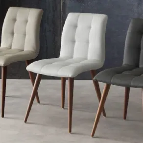 La sedia in legno ed ecopelle Konnor in vendita su Smart Arredo