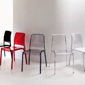 Sedie in policarbonato: design delle sedute trasparenti