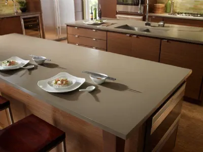 Una cucina rivestita in Silestone