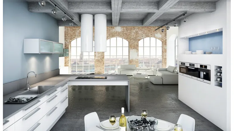 Cucina moderna con penisola